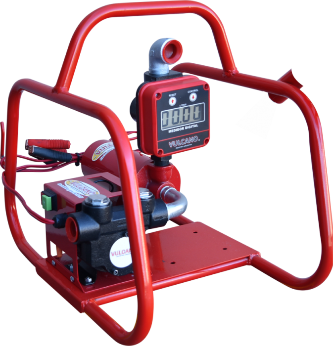 ELECTROBOMBA 12V PARA DIESEL CON BASTIDOR, FILTRO Y CUENTA LITRO